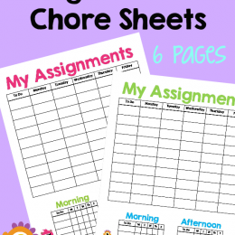 FREE Chore Sheets