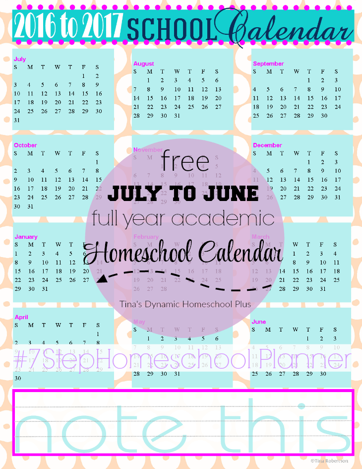 FREE School Calendar