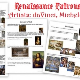 FREE Renaissance Artist Worksheets