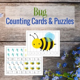 FREE Bug Counting Cards and Puzzles