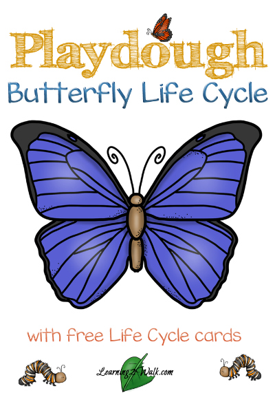 FREE Butterfly Playdough Life Cycle Mats and Cards