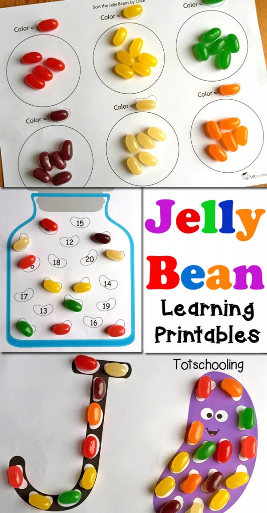 FREE Jelly Bean Learning Printables