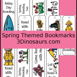 FREE Spring Themed Bookmarks