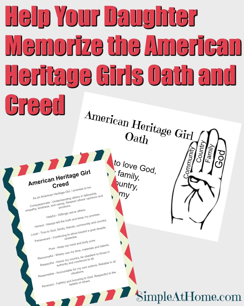 FREE American Girls Creed Printables