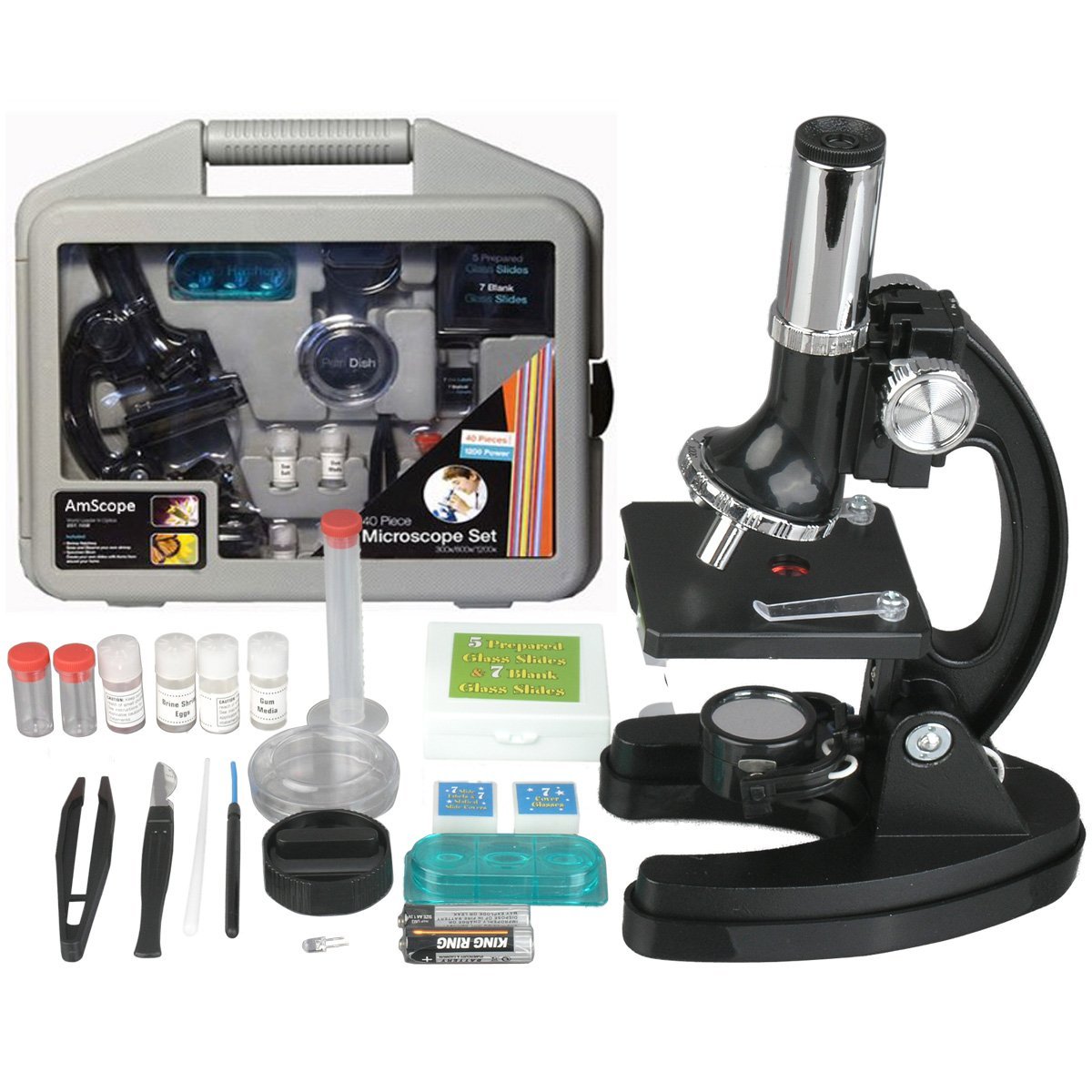 AmScope 51 Piece Beginner Microscope Kit Only $27.89! (80% Off!)