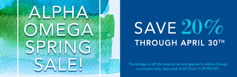 20% Off Select Alpha Omega Curriculum