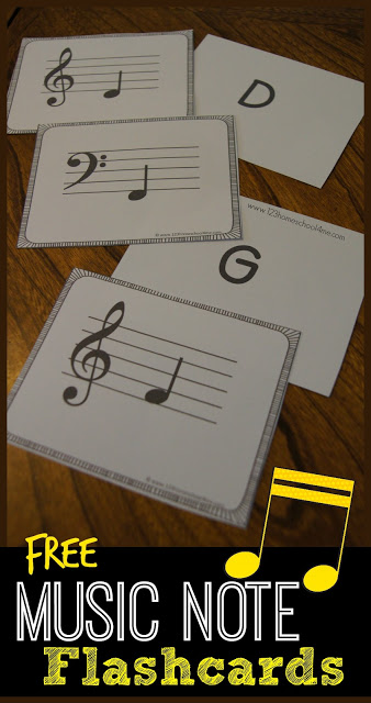 FREE Music Note Cards