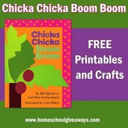 http://homeschoolgiveaways.com/2016/04/chicka-chicka-boom-boom-free-printables-and-crafts/