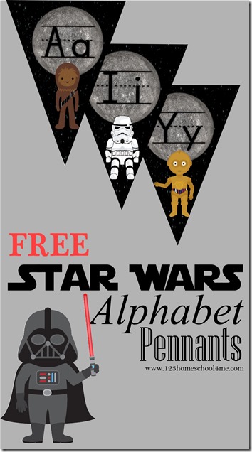 FREE Star Wars Alphabet Pennants