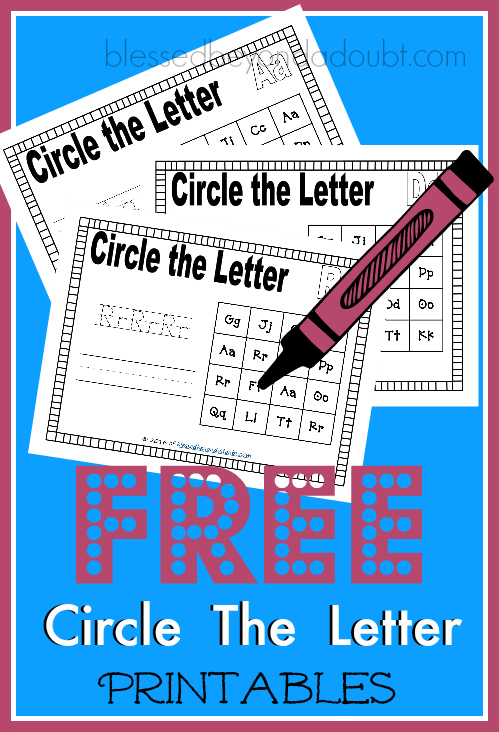 FREE CIrcle the Letter Printables