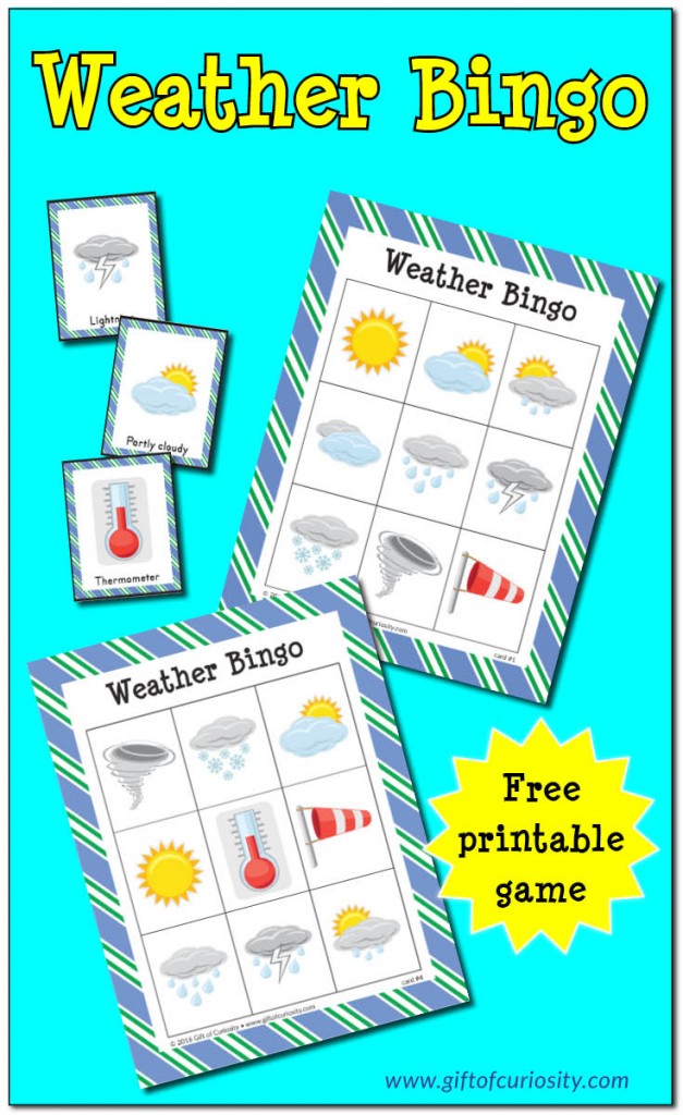 FREE Weather Bingo Printables