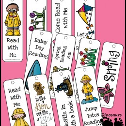 FREE Spring Themed Bookmarks