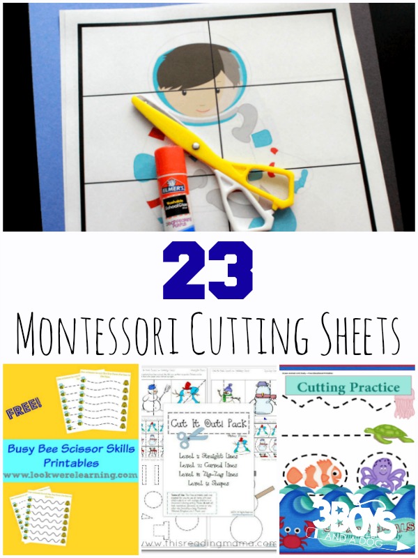 FREE Montessori Cutting Sheets