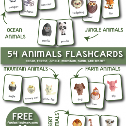 FREE 54 Animal Flashcards