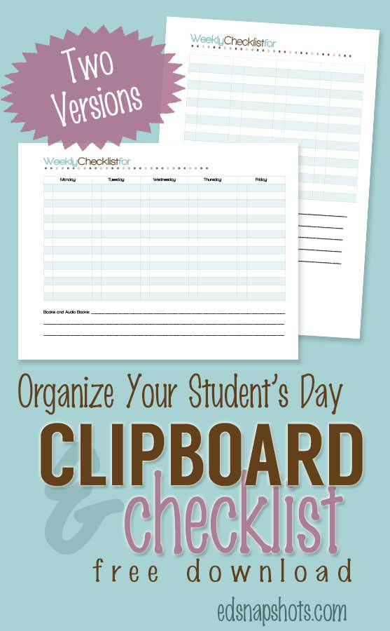 FREE Student Checklist