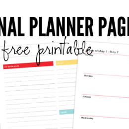 FREE Personal Planner Pages