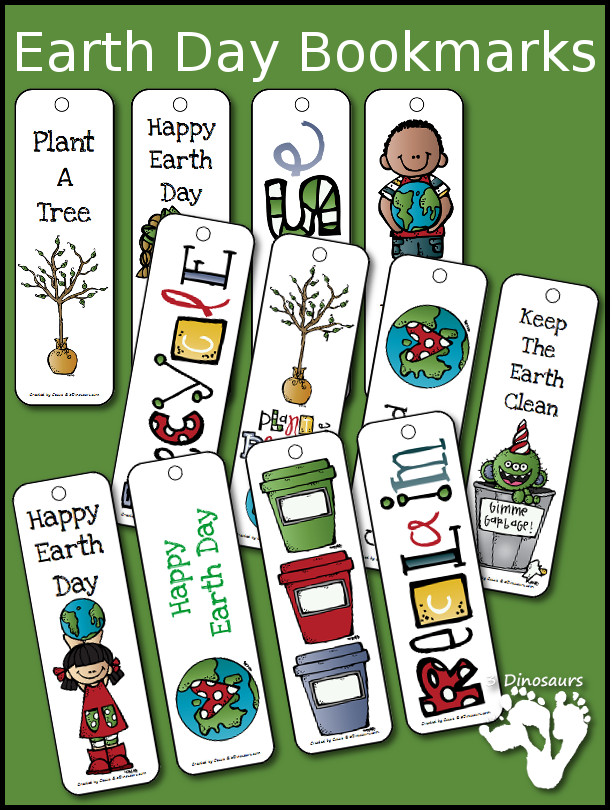 FREE Earth Day Bookmarks
