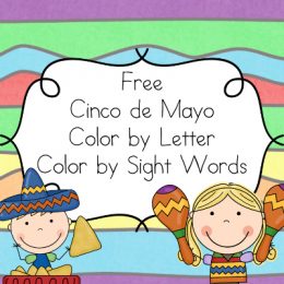 FREE Cinco de Mayo Color By Letter Sight Words