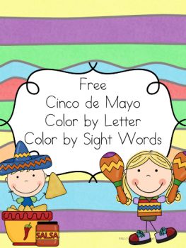 FREE Cinco de Mayo Color By Letter Sight Words