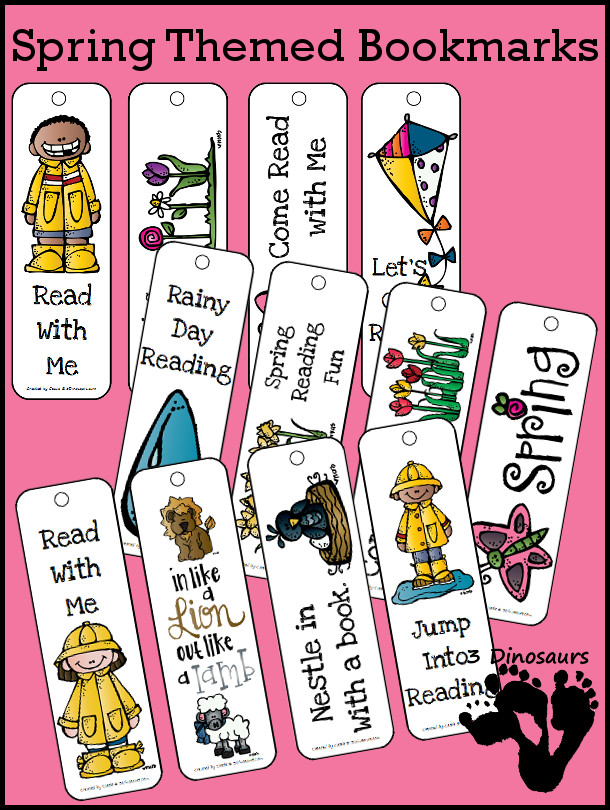 FREE Spring Themed Bookmarks