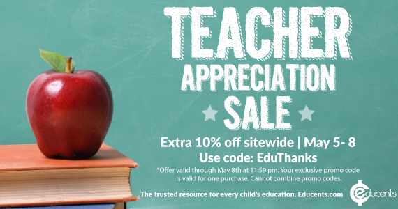 Teacher Appreciation Sale at Educents - Save 10%!