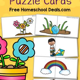 FREE SPRING PUZZLE CARDS (Instant Download!)