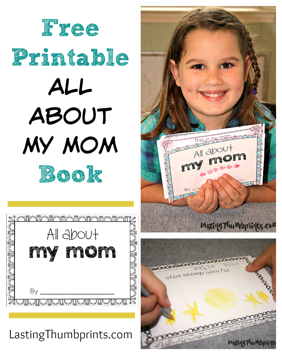 FREE All About My Mom Printable Book (subscriber freebie)