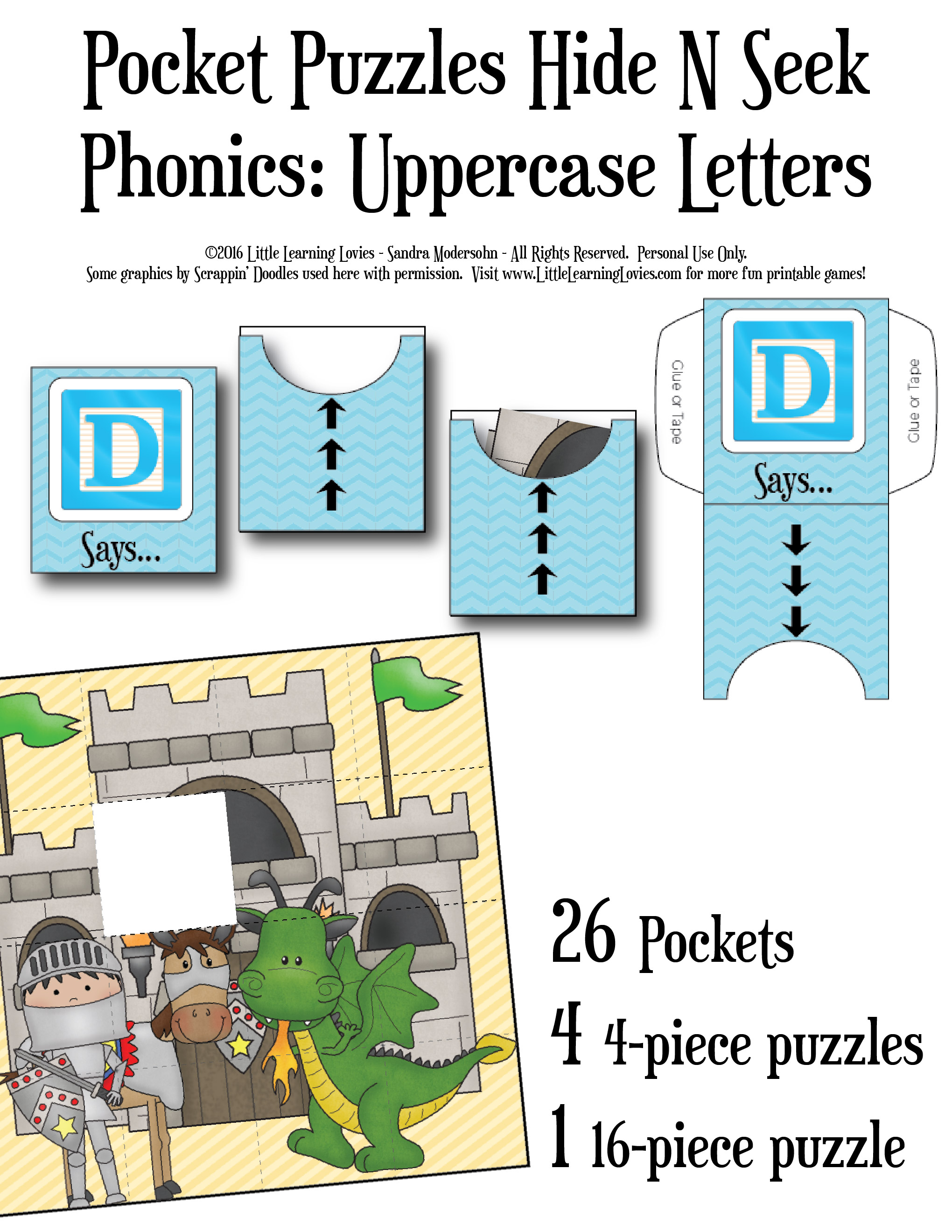 FREE Phonics Hide and Seek Puzzles