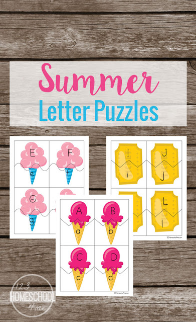 FREE Summer Letter Puzzles