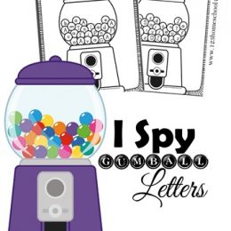 FREE I Spy Gumball Letters Printables