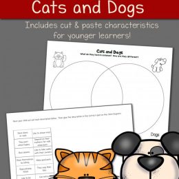 FREE Cat and Dog Themed Venn Diagram