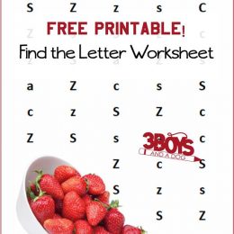 FREE S is for Strawberry Printables