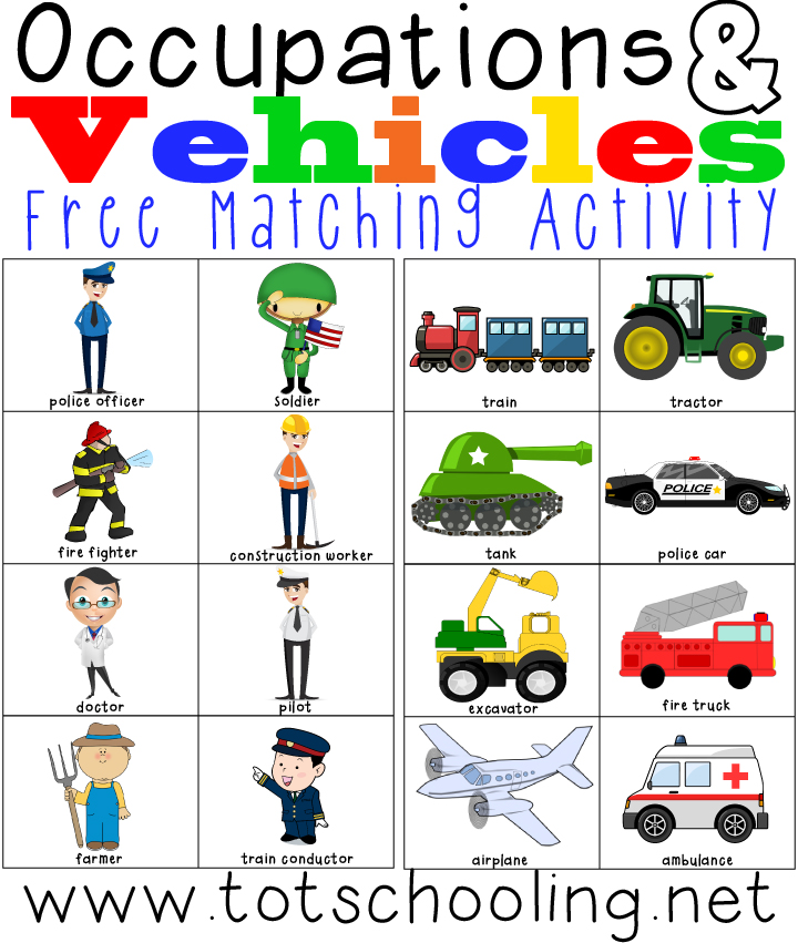 FREE Vehicle Matching Activity