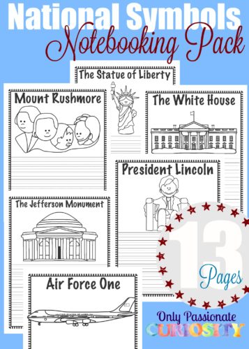 FREE National Symbols Notebooking Pack