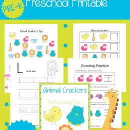 FREE Preschool Animal Crackers Pack