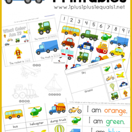 FREE Preschool Transportation Printables