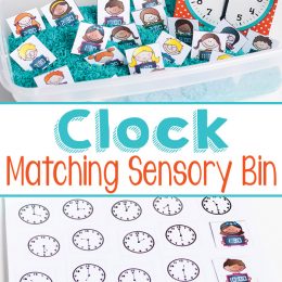 FREE Clock Sensory Bins