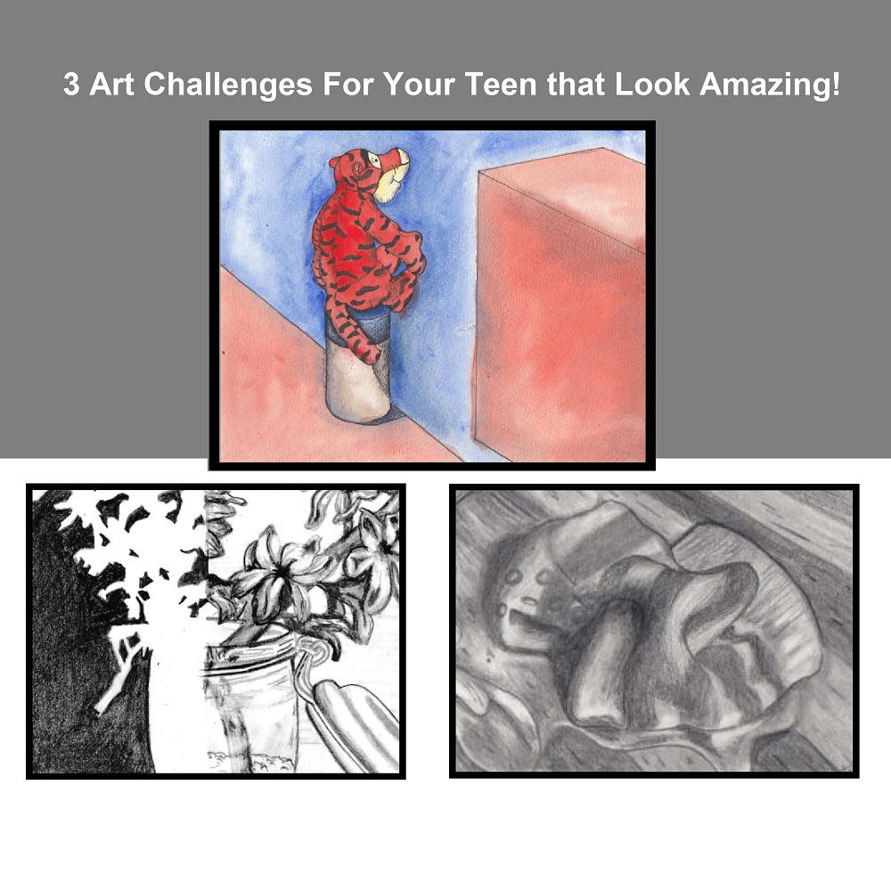 FREE Art Challenges for Teens (3 Total!)