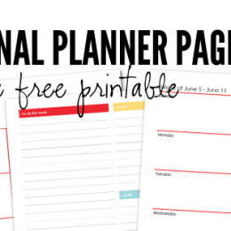 FREE Personal Planner Pages
