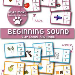 FREE Beginning Sounds Clip Cards