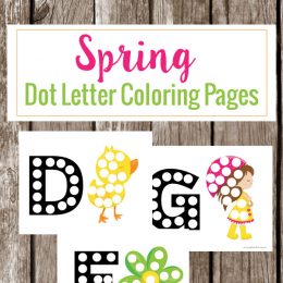 FREE Dot Letter Coloring Pages