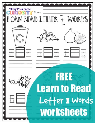 FREE I Can Read Letter I Words