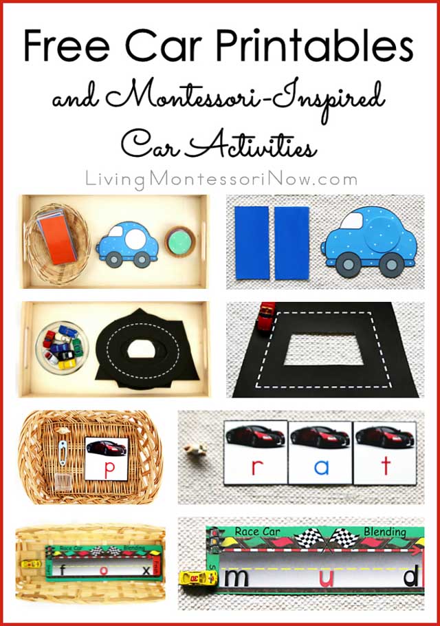 FREE Montessori Car Activities