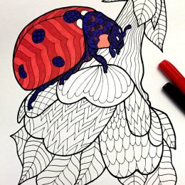 FREE Ladybug Zentangle Printables