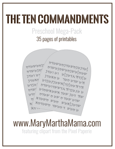 FREE Ten Commandments pack