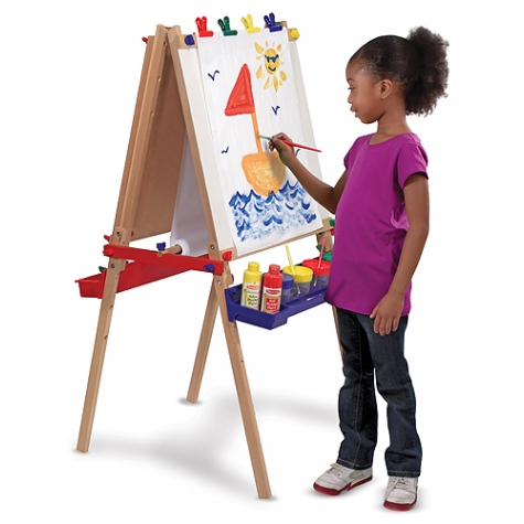 Melissa and Doug Deluxe Wooden Standing Art Easel Only $40.49!