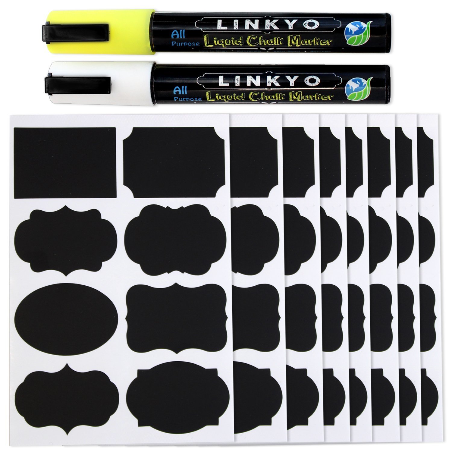 LINKYO 64-Pack Erasable Chalk Labels Stickers w/ 2 Markers Only $8.95! (Reg. $16!)