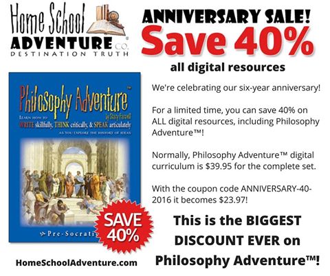 40 % Off All Digital Resources at Home School Adventure