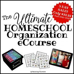 The Ultimate Homeschool Organization eCourse Only $39.99 - Limited Time!