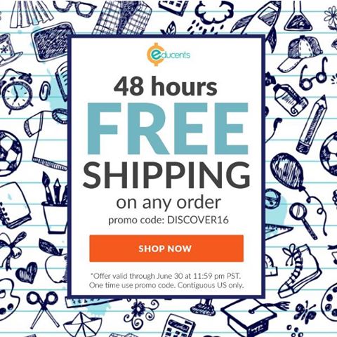 Free Shipping at Educents - No Minimum Order! 48 Hours Only!